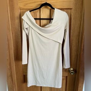 Chic Cream Long Sleeve Dress